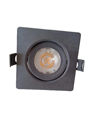 Rıo Led Spot 5W Cob Led Siyah Kasa Kare Beyaz Işık