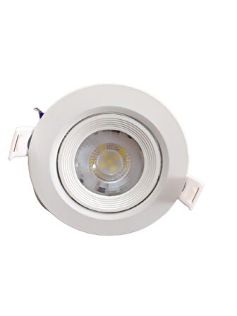 Rıo Led Spot 5W Cob Led Beyaz Kasa Yuvarlak Günışığı