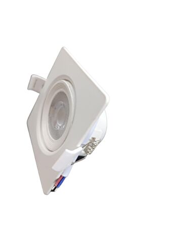 Rıo Led Spot 5W Cob Led Beyaz Kasa Kare Beyaz Işık