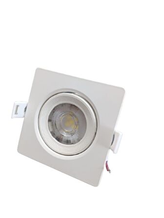 Rıo Led Spot 5W Cob Led Beyaz Kasa Kare Beyaz Işık