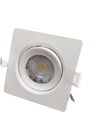 Rıo Led Spot 5W Cob Led Beyaz Kasa Kare Beyaz Işık