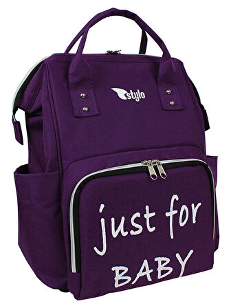Stylo Star Takım Baskılı Just Bebek Bakım Çantası ve Termos Çanta Mor