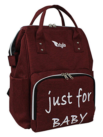 Stylo Star Takım Baskılı Just Bebek Bakım Çantası ve Termos Çanta Bordo