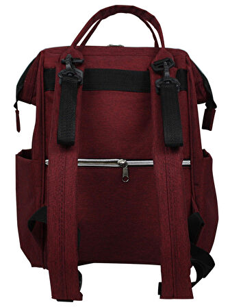 Stylo Star Takım Baskılı Just Bebek Bakım Çantası ve Termos Çanta Bordo