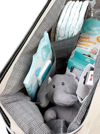 Stylo Mommy Çok Amaçlı Unisex Bebek Bakım Çantası Siyah