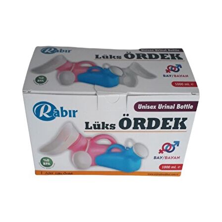 Rabır Plastik İdrar Kabı Lux, Lüks Ördek (Bay/Bayan İçin Uyumlu) Şeffaf Beyaz Tonlar