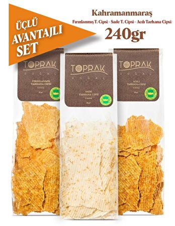 Toprak Doğal Acılı - Sade Mısır Cipsi 3X80 Gr 