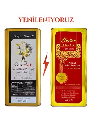 5 LT Natürel Birinci Zeytinyağı (2025/26) – Soğuk Sıkım, Filtresiz OliveArt