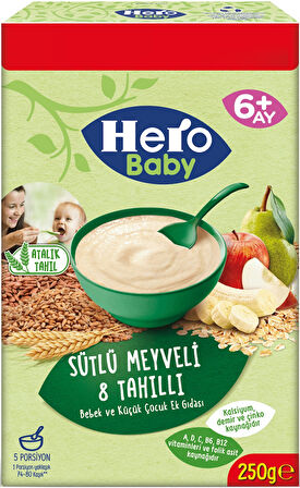 Hero Baby Kaşık Maması 250GR Sütlü Meyveli 8 Tahıllı (Avantaj Pk)