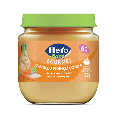 Hero Baby Gourmet Havuçlu Pirinçli Kavanoz Maması 120 Gr