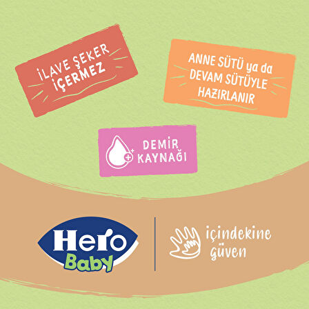 Hero Baby 5 Tahıllı Sütsüz Kaşık Mama 200g
