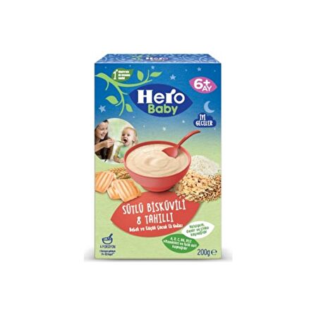 HEROBABY KŞ 200GR SÜTLÜ BİSKÜVİLİ & TAHILLI