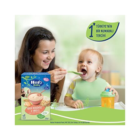 HEROBABY KŞ 200GR SÜTLÜ BİSKÜVİLİ & TAHILLI