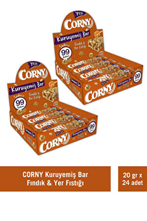 Corny Kuruyemiş Bar Fındık Yer Fıstığı 20 gr x 24 Adet 