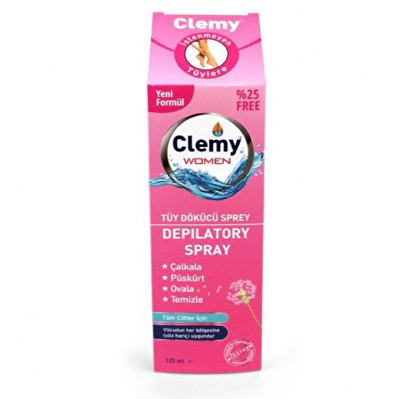 Clemy Women Tüy Dökücü Sprey 100 Ml. (Kadın - Tüm Ciltler İçin)