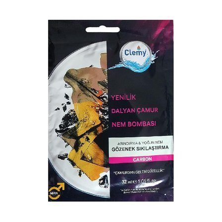 Clemy Dalyan Çamur Carbon Nem Bombası Maskesi