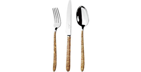 9400 Safari 12 Kişilik 84 Parça Gold Çatal Kaşık Bıçak Takımı