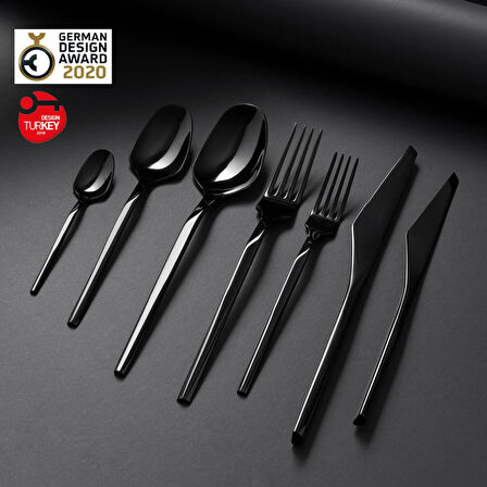 5100 Quartz Titanyum Siyah 84 Parça 12 Kişilik Çkb Seti