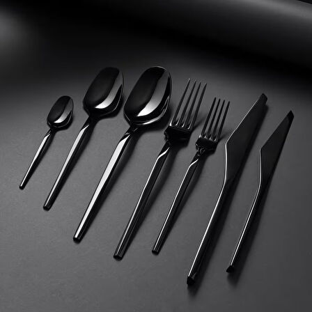 5100 Quartz Titanyum Siyah 84 Parça 12 Kişilik Çkb Seti