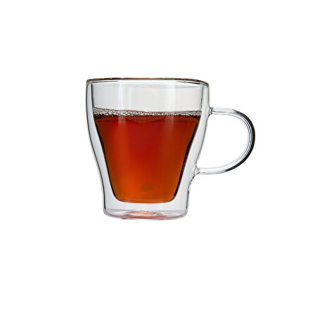 Jumbo Glory Double Wall 2'li Kulplu Bardak 150 ml