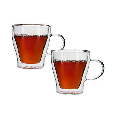 Jumbo Glory Double Wall 2'li Kulplu Bardak 150 ml