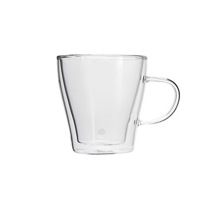 Jumbo Çift Camlı 2li Kulplu Bardak Seti 250 ml