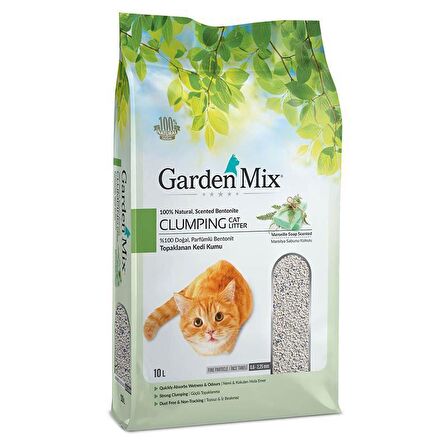 Gardenmix Marsilya Sabun Kokulu Bentonit İnce Taneli Kedi Kumu 10 Lt