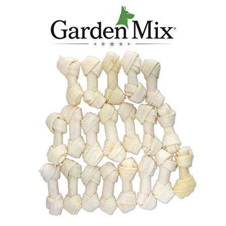 Gardenmıx Beyaz Düğümlü Derı Kemık 2,5-3” – 20 Lı