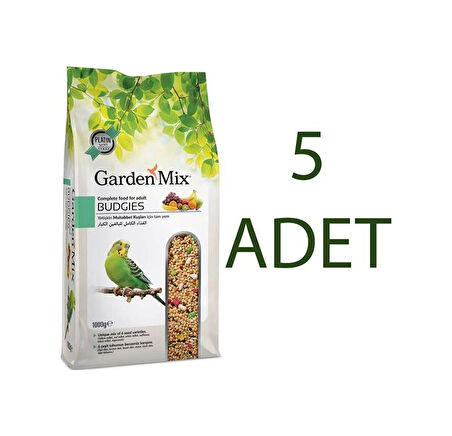 Gardenmix Platin Meyveli Muhabbet Kuş Yemi 1kg x 5 Adet