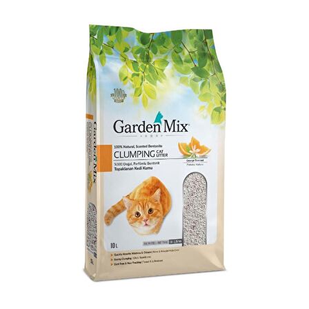 10 Litre Gardenmix Bentonit Kedi Kumu Portakal