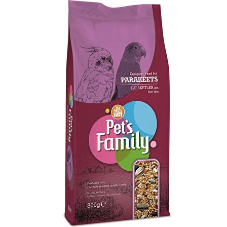 Pets Family Sade 800 Gr Paraket Yemi 