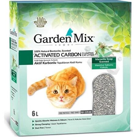 Garden Mix Aktif Karbonlu Sabun Kokulu Kedi Kumu 6 lt