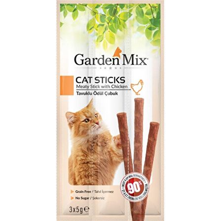 Gardenmix Tavuklu Çubuk Yetişkin Kedi Ödülü 3x5 g 