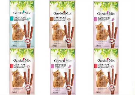 Gardenmix Karışık Kedi Stick Ödül 3*5g X 6 ADET