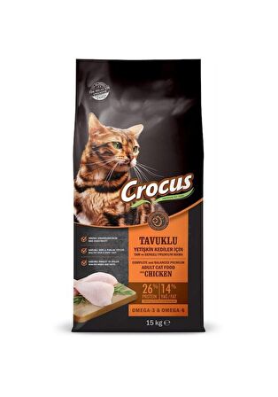 Crocus Tavuk Etli Yetişkin Kedi Maması 15 Kg