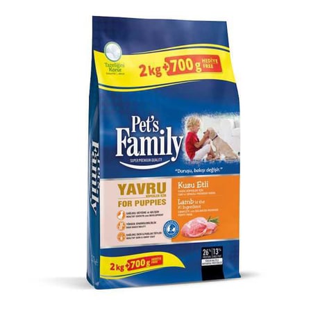 Yavru Köpek Maması Kuzu 2000+700g 1 Adet