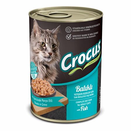 Crocus Balıklı Kedi Yaş Mama 400gr