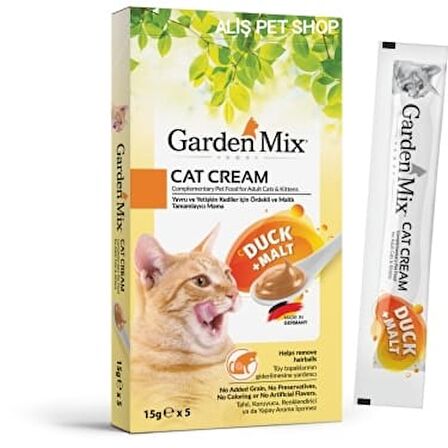 Gardenmix Ördek Malt Krema Kedi Ödülü 5 Li 15 Gr X 11 Adet