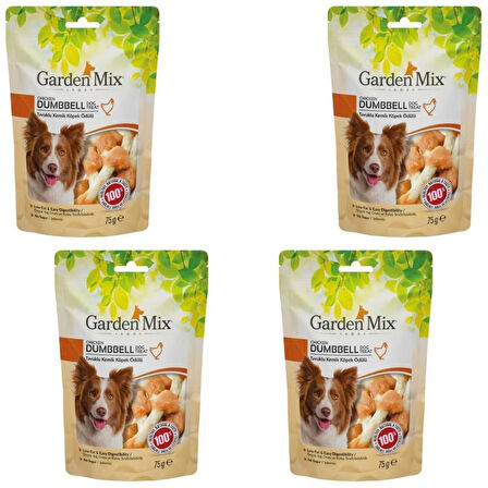 Gardenmix Tavuklu Kemik Köpek Ödül Maması 75gr x 4 Adet