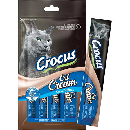 Crocus Karidesli Krema Kedi Ödülü 4x15gr