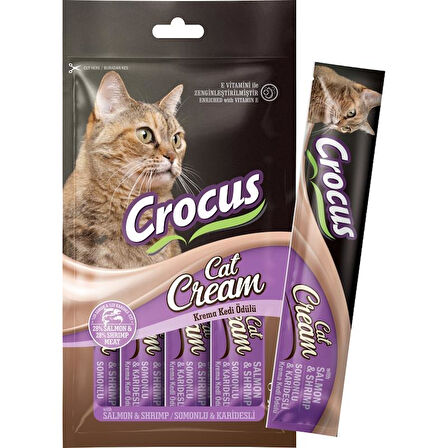 Crocus Somonlu Ve Karidesli Krema Kedi Ödülü 4x15g