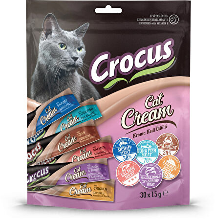 Crocus Multıpack 6 Çeşit Krema Kedi Ödülü 30x15gr