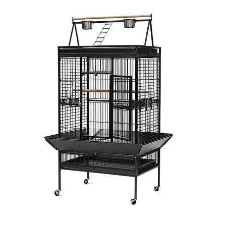 Dayang Papağan Kafesi Ayaklı Siyah 172*80*102,5cm