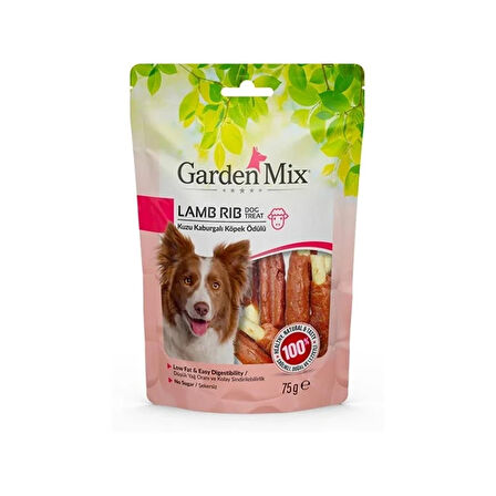 Garden Mix Kuzu Kaburgalı Köpek Ödülü 75 gr