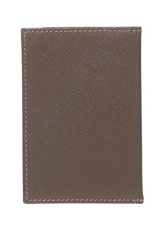 Cotton Bar Gri Deri Cüzdan