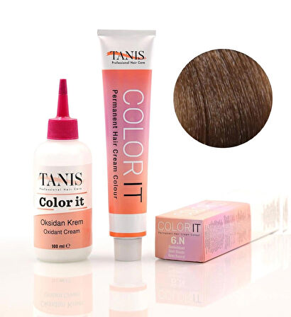 TANİS COLOR-IT (100 ML) Permanent Saç Boyası 6N (Koyu Kumral)