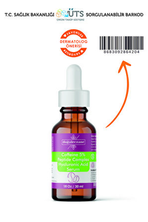 Caffeine %5 + Peptide Complex + Hyaluronic Acid %1 Serum