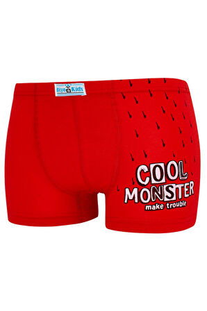 Erkek Çocuk Boxer Paket Karışık Renk Baskılı Boxer 5'li