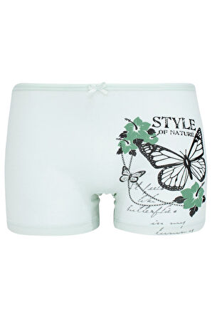 Kız Çocuk Boxer 5'li Paket Karışık Renk Baskılı Boxer