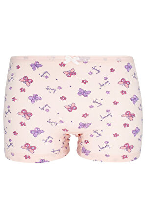 Kız Çocuk Boxer 5'li Paket Karışık Renk Baskılı Boxer